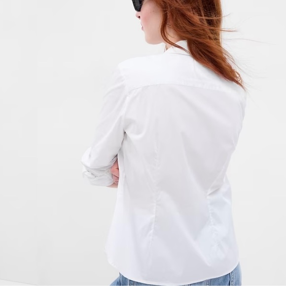 GAP Slim Fit White Button Front Shirt - Picture 10 of 11